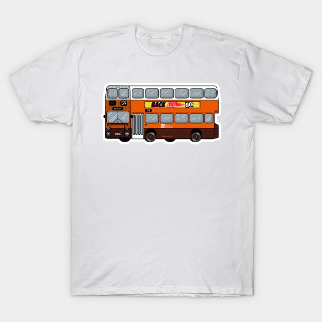 Greater Manchester Transport orange 1980s-1990s bus flux system T-Shirt by jimmy-digital